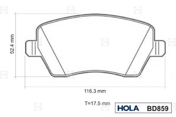 Hola BD859 Brake Pad Set, disc brake BD859: Buy near me in Poland at 2407.PL - Good price!