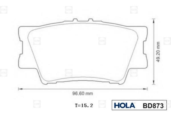 Hola BD873 Brake Pad Set, disc brake BD873: Buy near me in Poland at 2407.PL - Good price!
