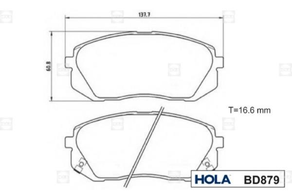 Hola BD879 Klocki hamulcowe, zestaw BD879: Dobra cena w Polsce na 2407.PL - Kup Teraz!