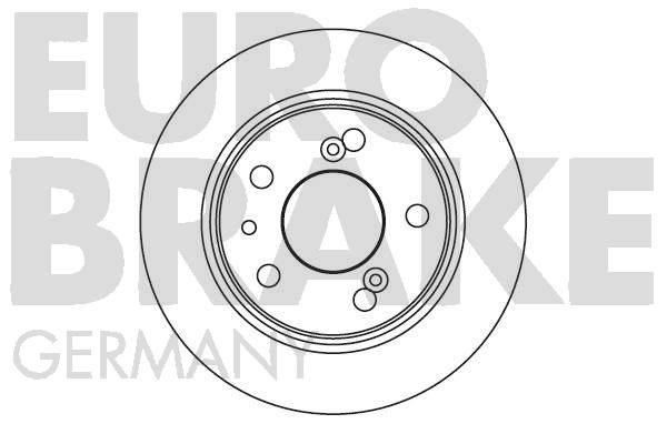 Eurobrake 5815201910 Rear brake disc, non-ventilated 5815201910: Buy near me in Poland at 2407.PL - Good price!