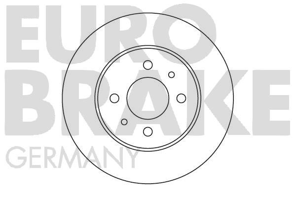 Eurobrake 5815202307 Niewentylowana przednia tarcza hamulcowa 5815202307: Dobra cena w Polsce na 2407.PL - Kup Teraz!