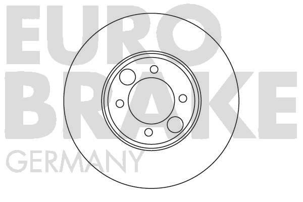 Eurobrake 5815201216 Rear brake disc, non-ventilated 5815201216: Buy near me in Poland at 2407.PL - Good price!