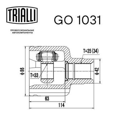 Trialli GO 1031 Gelenksatz, antriebswelle GO1031: Kaufen Sie zu einem guten Preis in Polen bei 2407.PL!