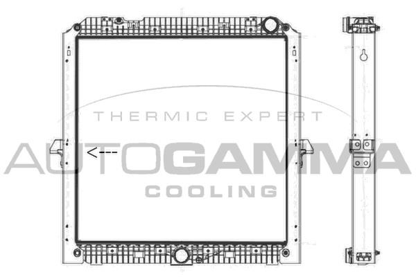 Autogamma 405524 Radiator, engine cooling 405524: Buy near me in Poland at 2407.PL - Good price!