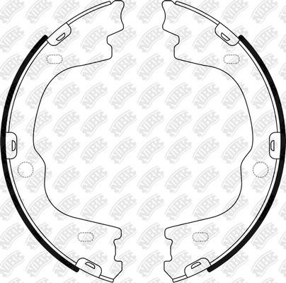 NiBK FN0715 Parking brake shoes FN0715: Buy near me in Poland at 2407.PL - Good price!