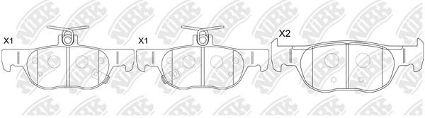 NiBK PN5822 Brake Pad Set, disc brake PN5822: Buy near me in Poland at 2407.PL - Good price!