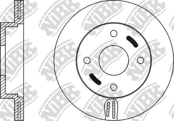 NiBK RN1233 Front brake disc ventilated RN1233: Buy near me in Poland at 2407.PL - Good price!