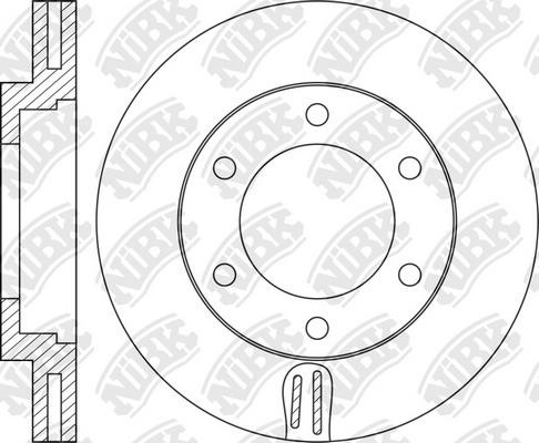 NiBK RN1304 Front brake disc ventilated RN1304: Buy near me in Poland at 2407.PL - Good price!