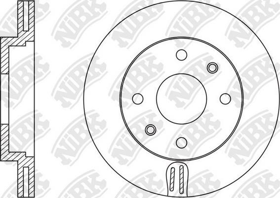 NiBK RN1004 Front brake disc ventilated RN1004: Buy near me in Poland at 2407.PL - Good price!