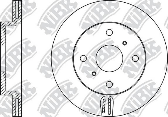 NiBK RN1097 Front brake disc ventilated RN1097: Buy near me in Poland at 2407.PL - Good price!