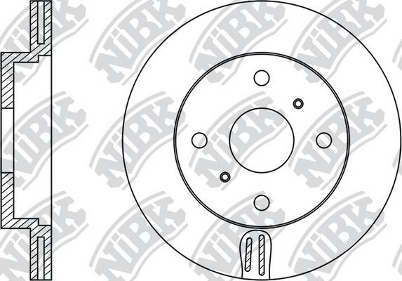 NiBK RN1097 Диск гальмівний передній вентильований RN1097: Приваблива ціна - Купити у Польщі на 2407.PL!