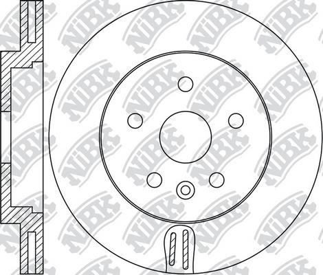 NiBK RN1904 Front brake disc ventilated RN1904: Buy near me in Poland at 2407.PL - Good price!