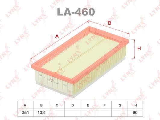 LYNXauto LA-460 Air Filter LA460: Buy near me in Poland at 2407.PL - Good price!