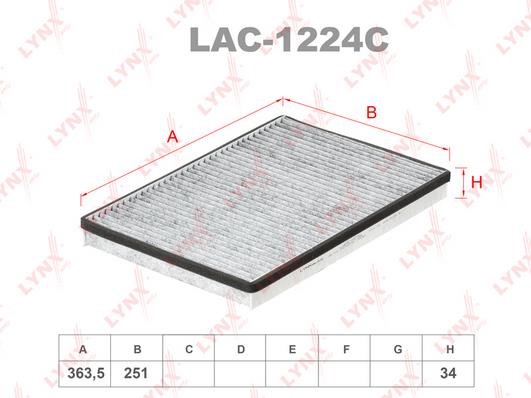 LYNXauto LAC-1224C Activated Carbon Cabin Filter LAC1224C: Buy near me in Poland at 2407.PL - Good price!
