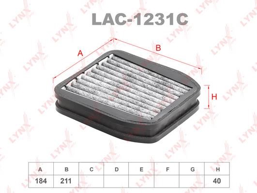 LYNXauto LAC-1231C Aktivkohle-Kabinenfilter LAC1231C: Kaufen Sie zu einem guten Preis in Polen bei 2407.PL!