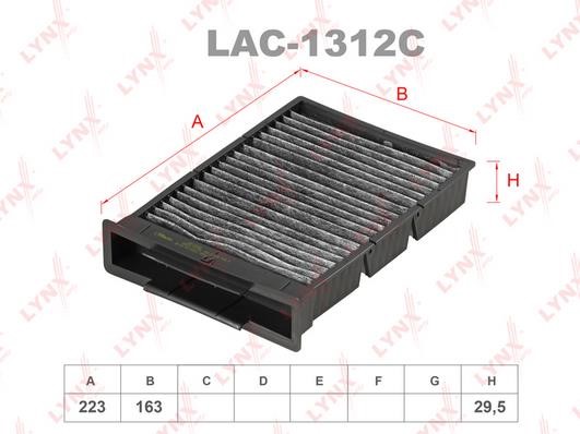 LYNXauto LAC-1312C Aktivkohle-Kabinenfilter LAC1312C: Kaufen Sie zu einem guten Preis in Polen bei 2407.PL!