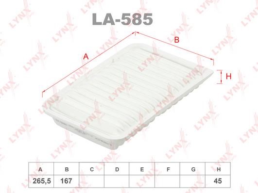 LYNXauto LA-585 Air Filter LA585: Buy near me in Poland at 2407.PL - Good price!