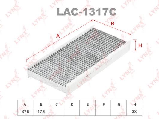 LYNXauto LAC-1317C Фільтр салону з активованим вугіллям LAC1317C: Приваблива ціна - Купити у Польщі на 2407.PL!