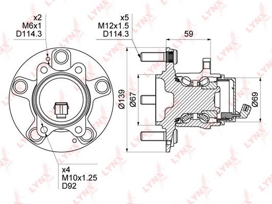 LYNXauto WH1381 Wheel hub bearing WH1381: Buy near me in Poland at 2407.PL - Good price!