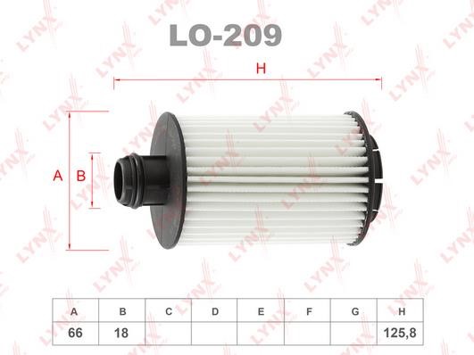 LYNXauto LO-209 Фільтр масляний LO209: Приваблива ціна - Купити у Польщі на 2407.PL!