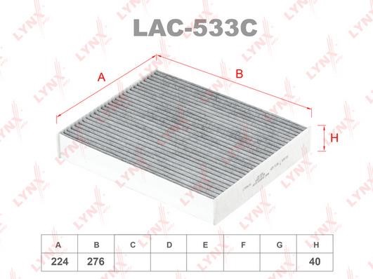LYNXauto LAC-533C Фильтр салона LAC533C: Отличная цена - Купить в Польше на 2407.PL!