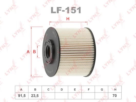 LYNXauto LF-151 Fuel filter LF151: Buy near me in Poland at 2407.PL - Good price!