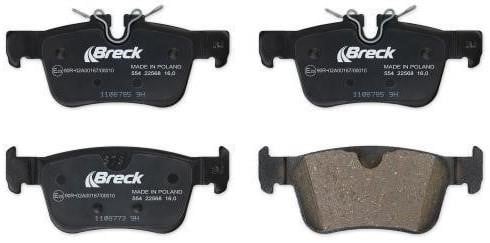 Breck 22568 00 554 00 Brake Pad Set, disc brake 225680055400: Buy near me at 2407.PL in Poland at an Affordable price!