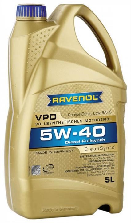 Ravenol 1111131-005-01-999 Engine oil Ravenol VPD 5W-40, 5L 111113100501999: Buy near me at 2407.PL in Poland at an Affordable price!
