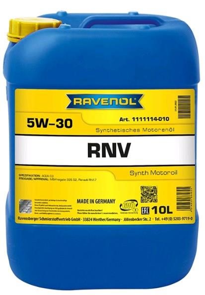 Ravenol 1111114-010 Engine oil Ravenol RNV 5W-30, 10L 1111114010: Buy near me at 2407.PL in Poland at an Affordable price!