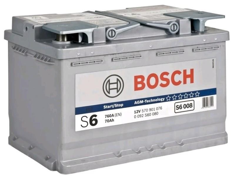 Bosch 0 092 S60 080 Акумулятор Bosch 12В 70Ач 760А(EN) R+ 0092S60080: Приваблива ціна - Купити у Польщі на 2407.PL!