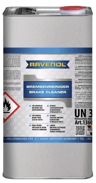 Ravenol 1360030-005-01-000 Очисник гальмівних механізмів RAVENOL BREMSENREINIGER, 5л 136003000501000: Приваблива ціна - Купити у Польщі на 2407.PL!