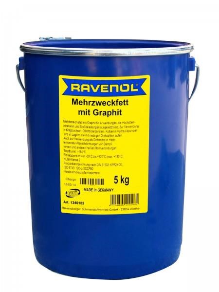 Ravenol 1340102-005-03-000 RAVENOL MEHRZWECKFETT MIT GRAPHIT, 5kg 134010200503000: Kaufen Sie zu einem guten Preis in Polen bei 2407.PL!