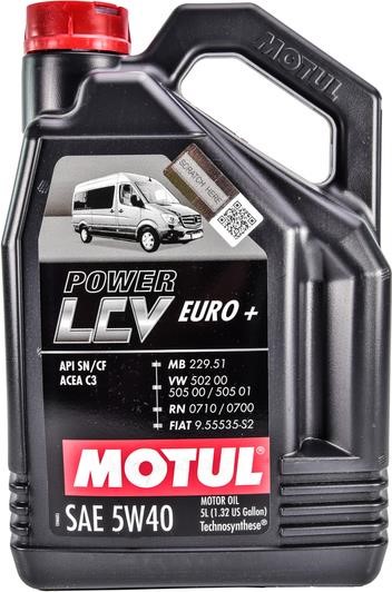 Motul 872151 Engine oil Motul POWER LCV EURO+ 5W-40, 5L 872151: Buy near me in Poland at 2407.PL - Good price!