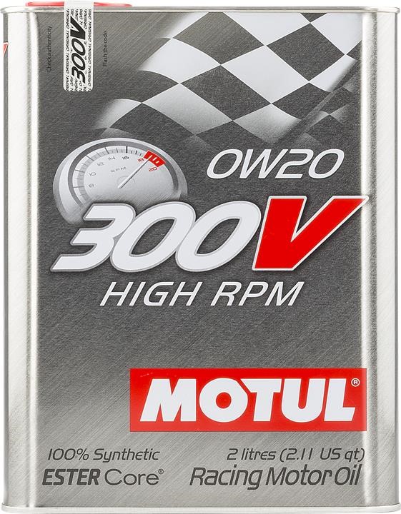 Motul 110304 Engine oil Motul 300V HIGH RPM 0W-20, 2L 110304: Buy near me in Poland at 2407.PL - Good price!