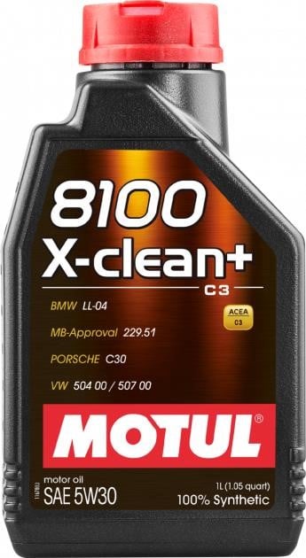 Motul 110247 Моторное масло Motul 8100 X-CLEAN+ 5W-30, 1л 110247: Отличная цена - Купить в Польше на 2407.PL!