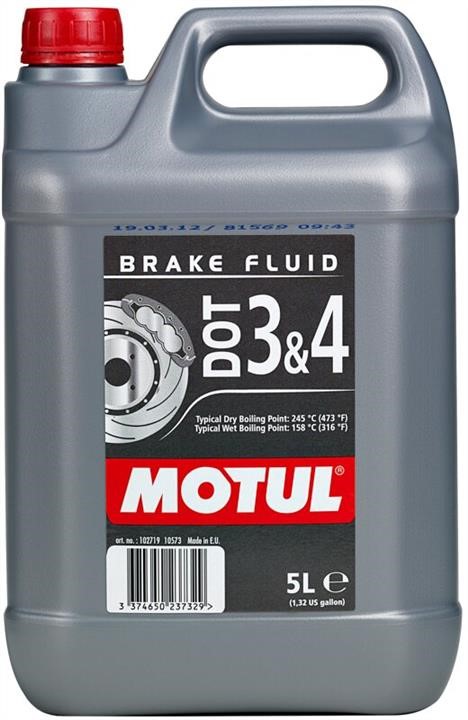 Motul 102719 Brake fluid Motul DOT 3&4, 5L 102719: Buy near me in Poland at 2407.PL - Good price!