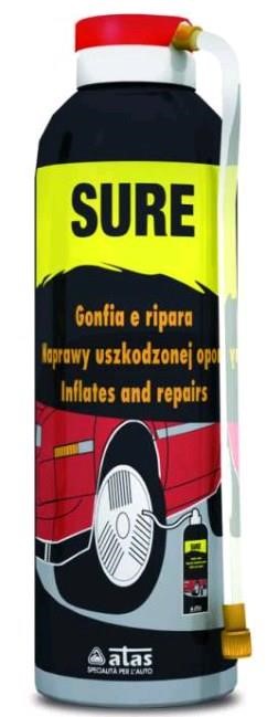 Atas 8002424001962 Aerosol emergency tire sealant Sure, 300 ml 8002424001962: Buy near me in Poland at 2407.PL - Good price!