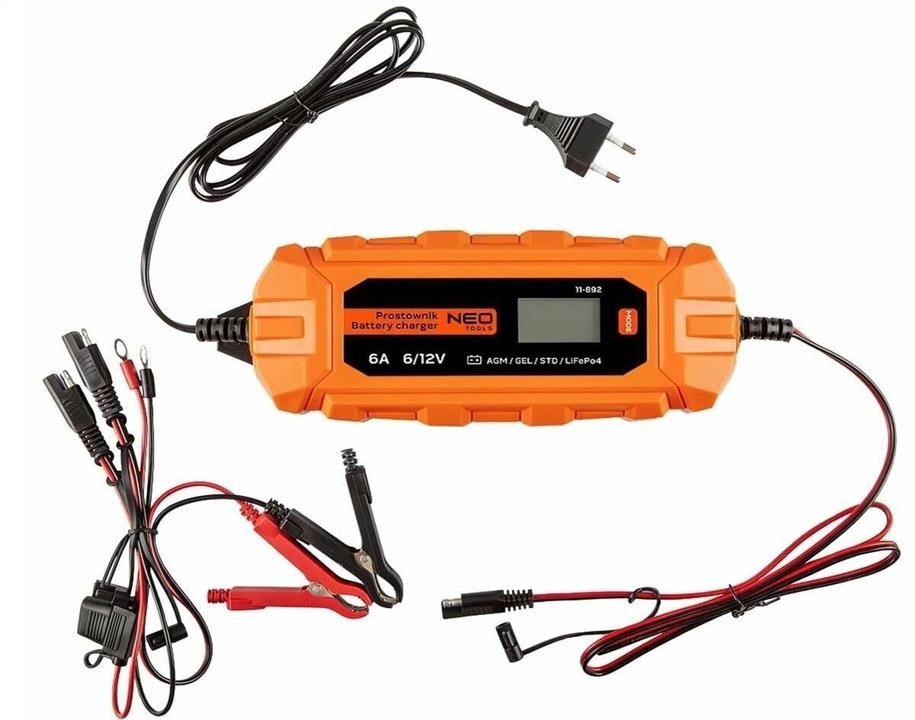 Neo Tools 11-892 Tools automatic battery charger, 6A/100W, 3-150Ah, for acid/AGM/GEL batteries 11892: Buy near me in Poland at 2407.PL - Good price!