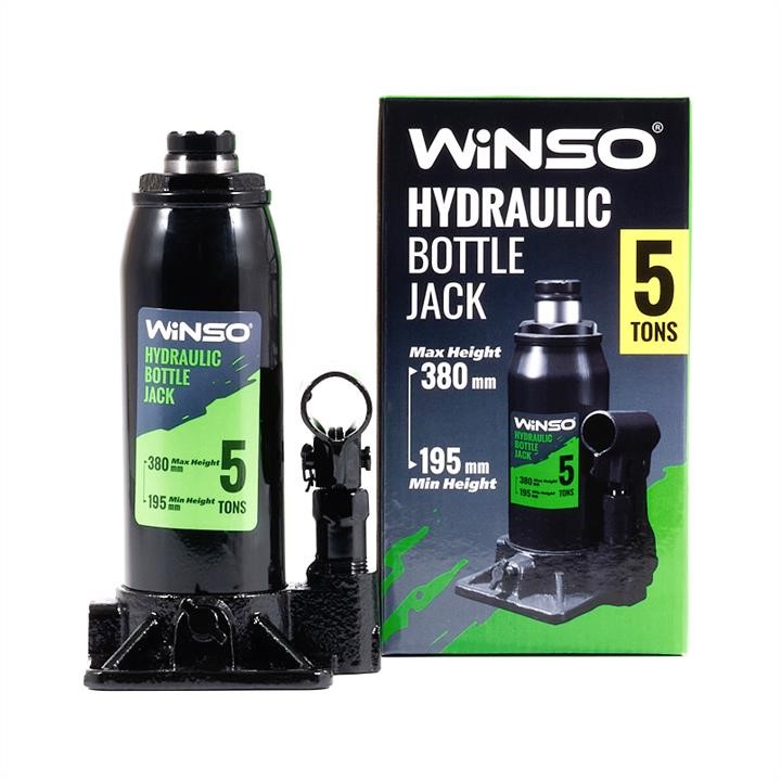 Winso 170500 Telescopic hydraulic jack WINSO 5t, height 195-380mm, cardboard packaging 170500: Buy near me at 2407.PL in Poland at an Affordable price!