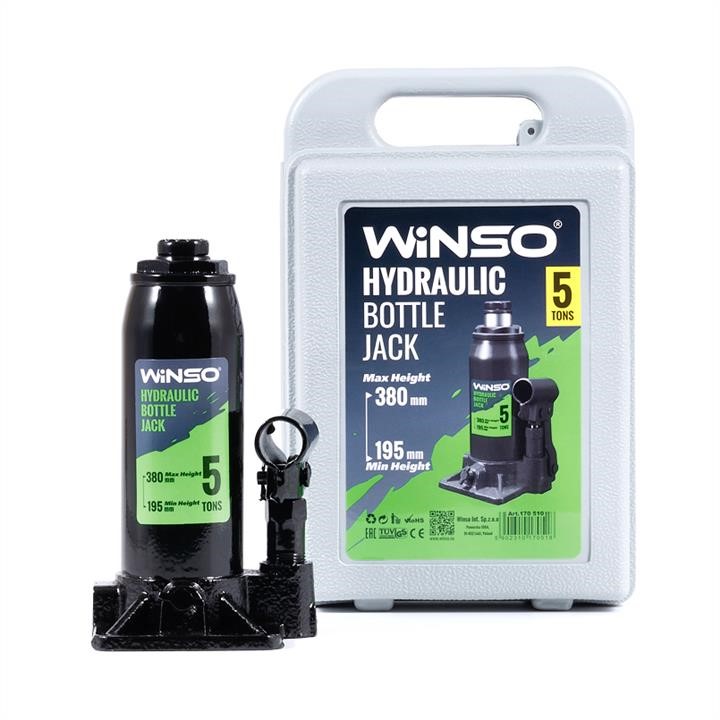 Winso 170510 Telescopic hydraulic jack WINSO 5t, height 195-380mm, plastic package 170510: Buy near me in Poland at 2407.PL - Good price!