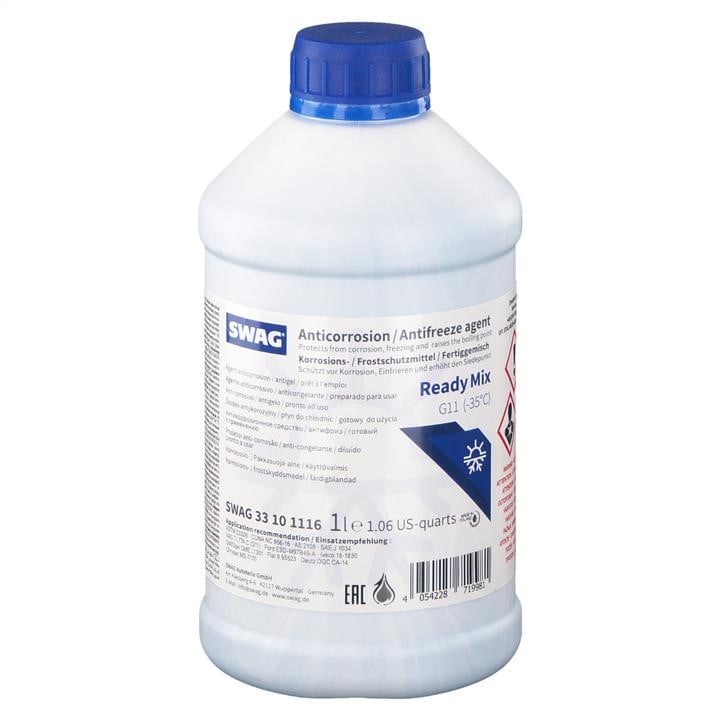 SWAG 33 10 1116 Antifreeze SWAG G11 blue, ready to use -35, 1L 33101116: Buy near me in Poland at 2407.PL - Good price!