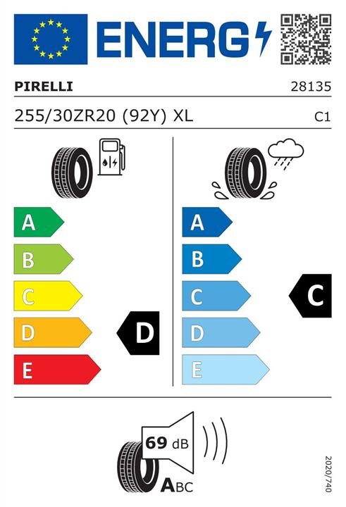 Шина Легковая Летняя Pirelli P Zero Corsa 255&#x2F;30 R20 92Y XL Pirelli 2813500