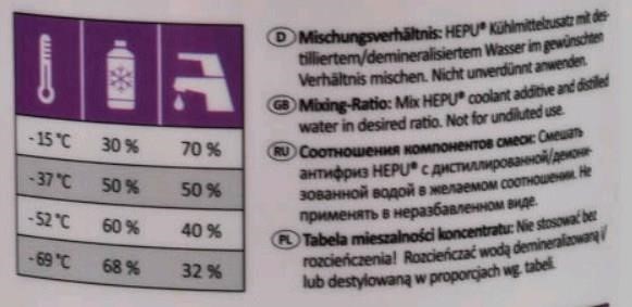 Płyn przeciw zamarzaniu HEPU G12+ fioletowy, koncentrat, 1,5 l Hepu P999-G12PLUS