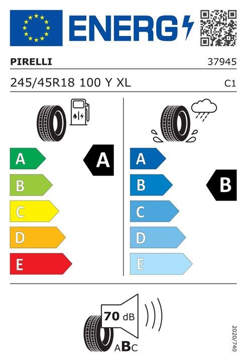Pirelli Passenger Summer Tyre Pirelli PZero 245&#x2F;45 R18 100Y XL – price 691 PLN
