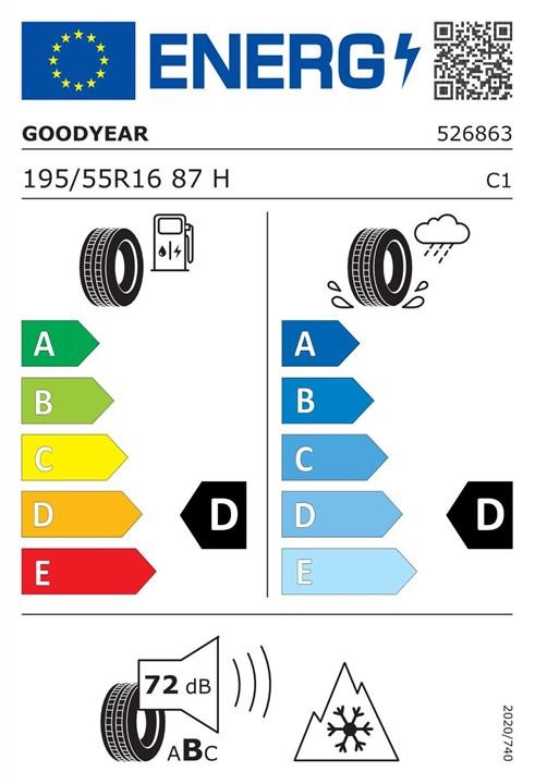 Opona Samochodowa Zimowa Goodyear UltraGrip 8 195&#x2F;55 R16 87H Goodyear 522797