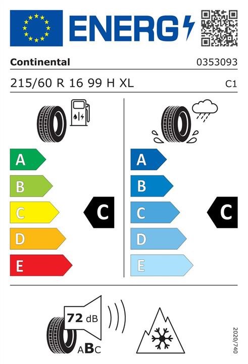 Opona Samochodowa Zimowa Continental ContiWinterContact TS830P 215&#x2F;60 R16 99H Continental 0353093