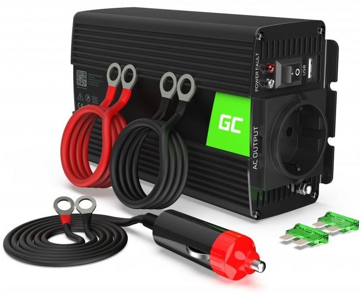 Green Cell INV01DE Voltage converter (inverter) Green Cell 12V to 230V 300W/600W Modified sine wave INV01DE: Buy near me at 2407.PL in Poland at an Affordable price!