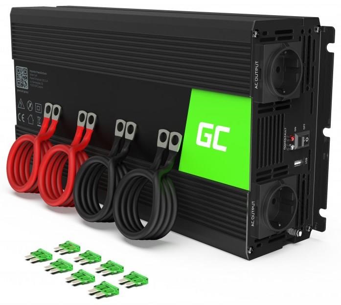 Green Cell INV10 Voltage converter (inverter) Green Cell 12V to 230V 2000W/4000W Modified sine wave INV10: Buy near me in Poland at 2407.PL - Good price!