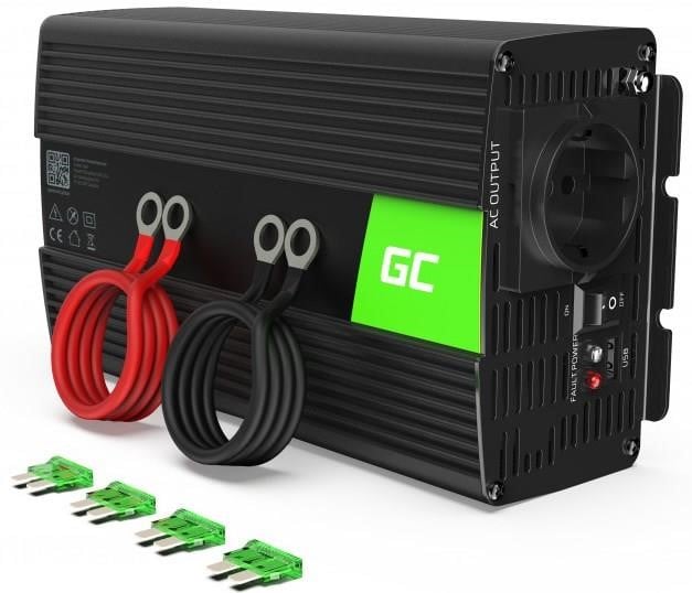 Green Cell INV18 Voltage converter (inverter) Green Cell 24V to 230V 1000W/2000W Pure sine wave INV18: Buy near me at 2407.PL in Poland at an Affordable price!