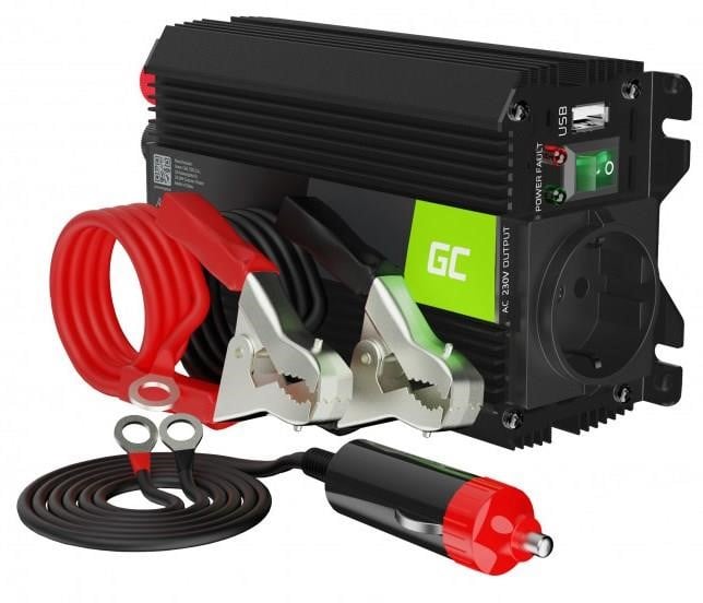 Green Cell INVGC01 Voltage converter (inverter) Green Cell PRO 12V to 230V 300W/600W Modified sine wave INVGC01: Buy near me in Poland at 2407.PL - Good price!